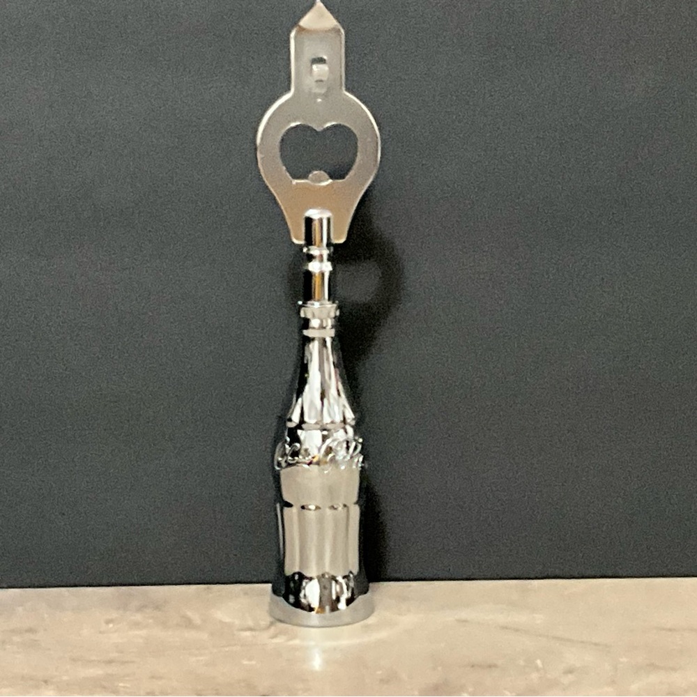 Vintage Coca Cola Bottle Opener Heavy Metal Silver Color 2002 Coke